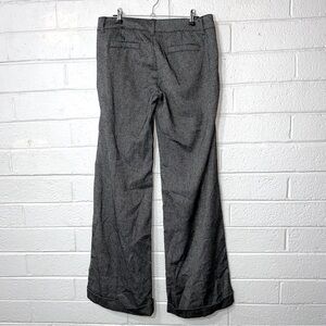 Vintage GUESS Wool Blend 34 Inseam Metallic Gray Tweed Style Trousers Folded Hem